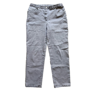 Alia Women's Gray Straight Leg Jeans Size 14 Denim Casual Streetwear Basic Plus